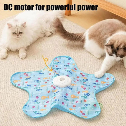 Automatic Cat Turntable Toy with Moving Feather