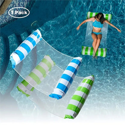 AquaRelax Water Hammock Float Inflatable Pool Lounger for Pool, Beach & Lake Days
