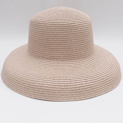 Elegant Packable Wide Brim Straw Panama Hat for Women UV Protection Beach & Travel Sun Hat