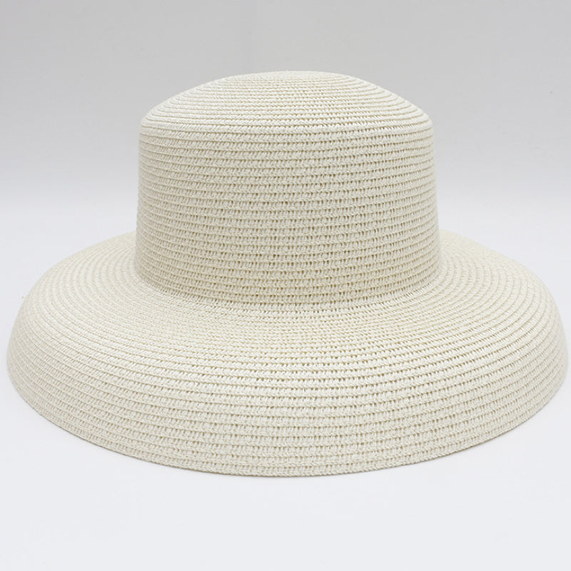 Elegant Packable Wide Brim Straw Panama Hat for Women UV Protection Beach & Travel Sun Hat