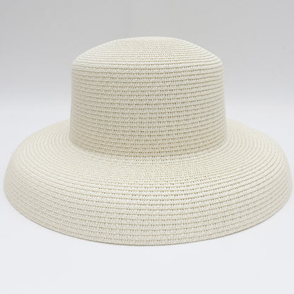 Elegant Packable Wide Brim Straw Panama Hat for Women UV Protection Beach & Travel Sun Hat
