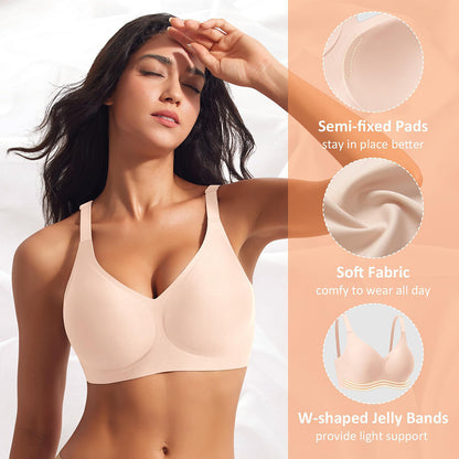 ComfortLift Deep V Wireless Bra Seamless Push Up T-Shirt Bra