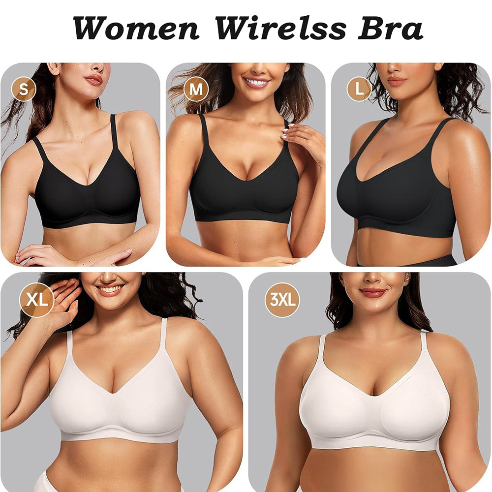 ComfortLift Deep V Wireless Bra Seamless Push Up T-Shirt Bra