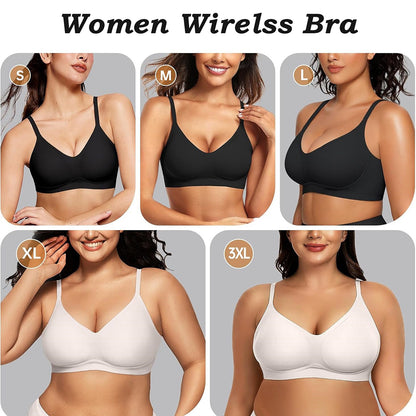 ComfortLift Deep V Wireless Bra Seamless Push Up T-Shirt Bra