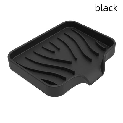 Japanese Style Silicone Soap Holder with Drain Tray Wall Mounted Soap Dish