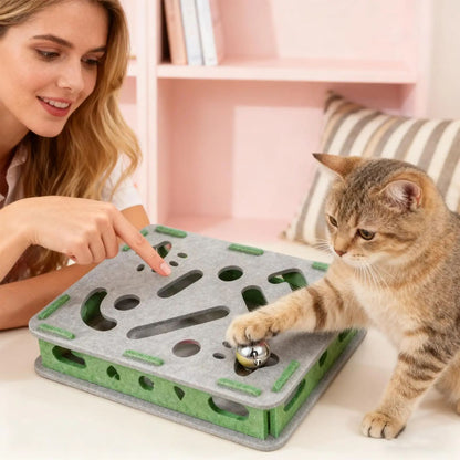 Interactive Cat Scratch Box with Bell Balls