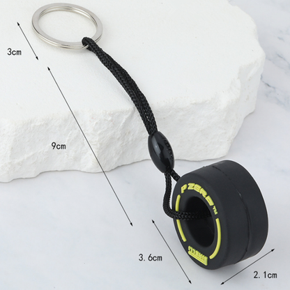Premium PVC Tire Keychain Stylish Car Keychain Accessory