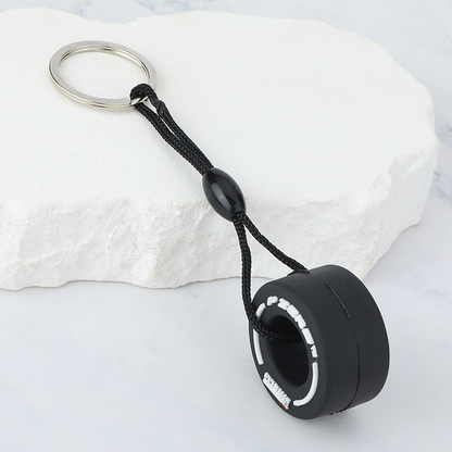 Premium PVC Tire Keychain Stylish Car Keychain Accessory