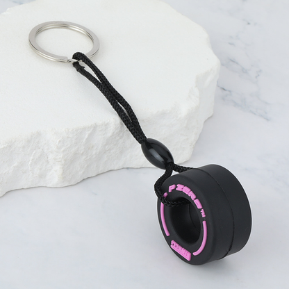 Premium PVC Tire Keychain Stylish Car Keychain Accessory