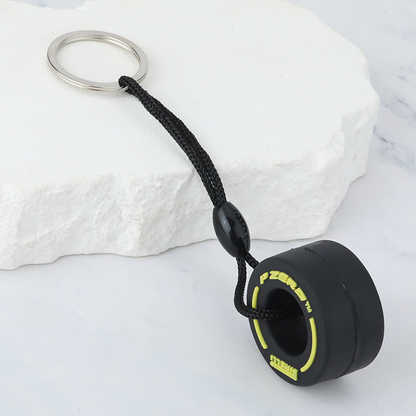 Premium PVC Tire Keychain Stylish Car Keychain Accessory