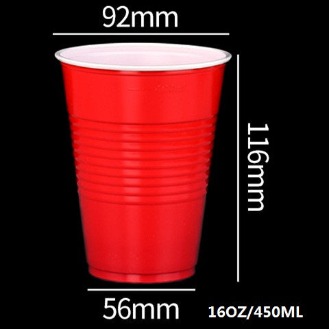 Disposable Party Cups Set Versatile Beer Pong Cups & Outdoor Drinkware