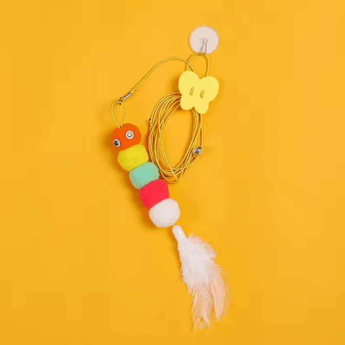 DoorDangler Interactive Hanging Cat Toy with Feather Teaser