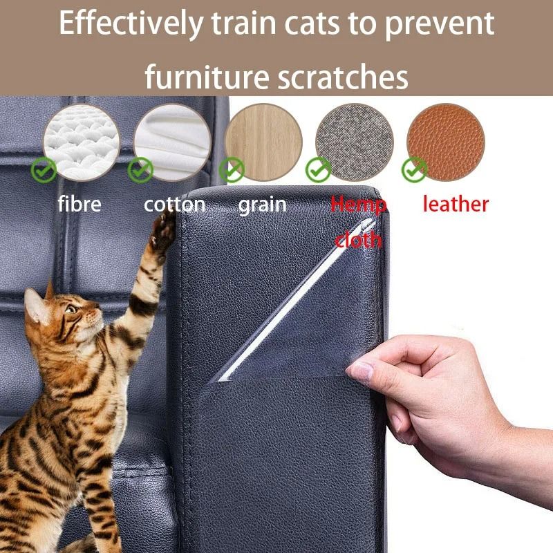 Transparent Cat Sofa Protector Pads for Self Adhesive Furniture Scratch Protection