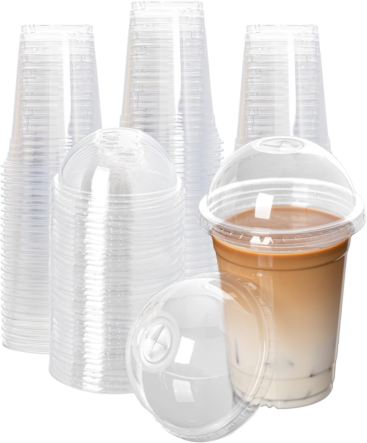 Clear Plastic Fruit Cups with Dome Lids for Parfaits