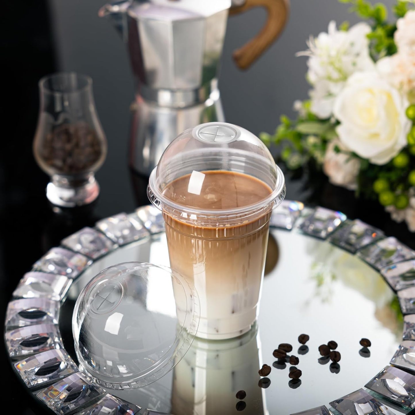 Clear Plastic Fruit Cups with Dome Lids for Parfaits