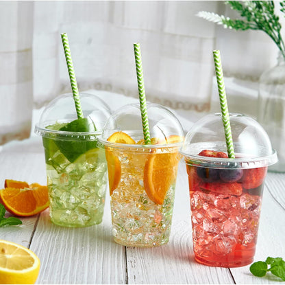 Clear Plastic Fruit Cups with Dome Lids for Parfaits