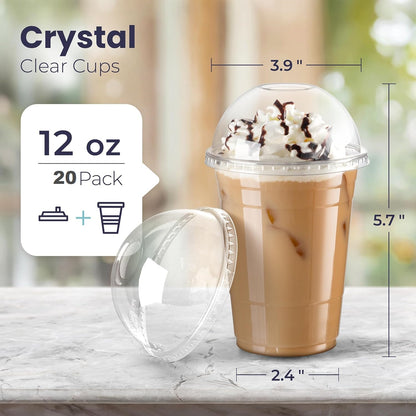 Clear Plastic Fruit Cups with Dome Lids for Parfaits