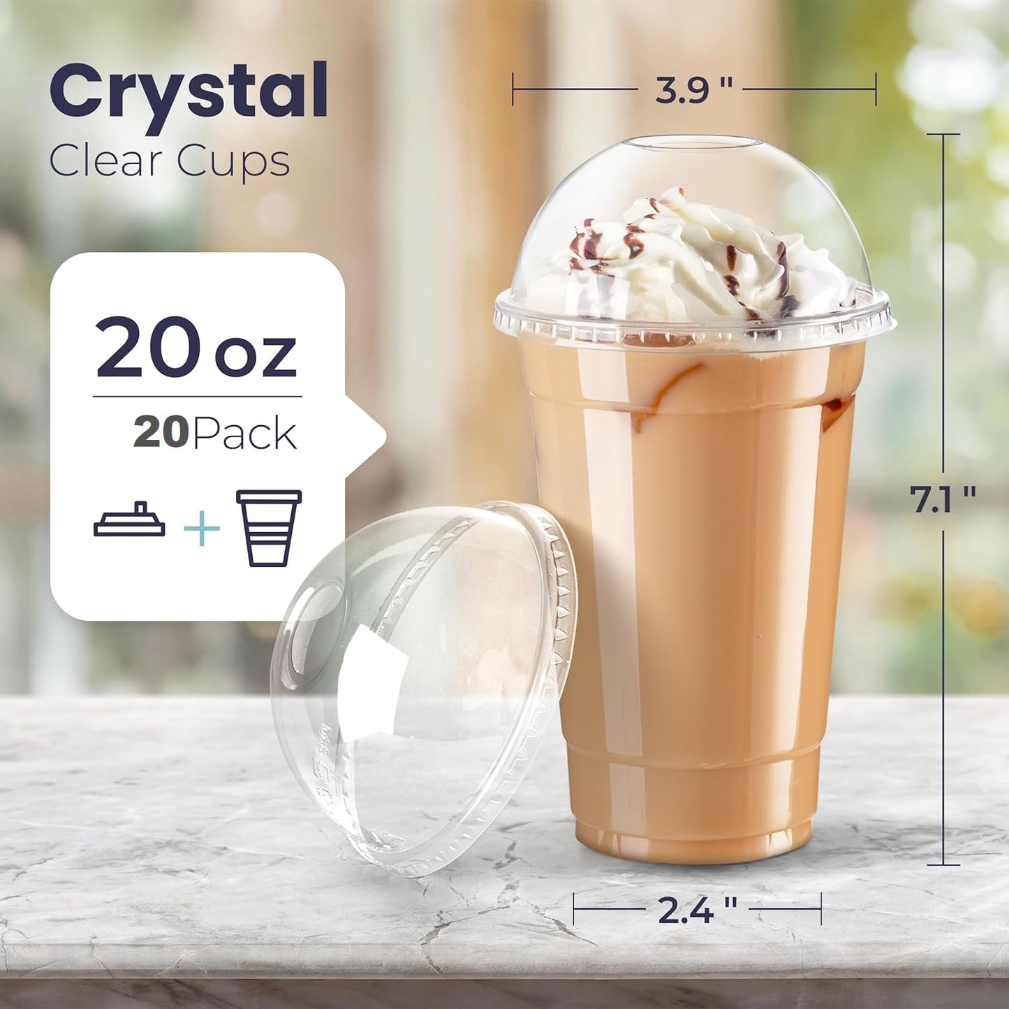 Clear Plastic Fruit Cups with Dome Lids for Parfaits