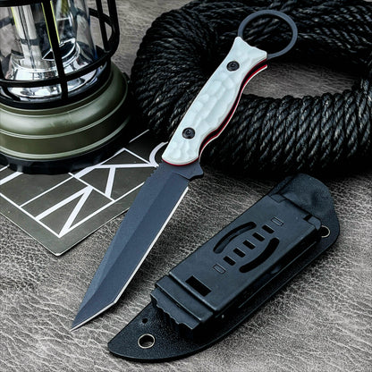 Tactical Fixed Outdoor Camping Knife with blade & Premium handle