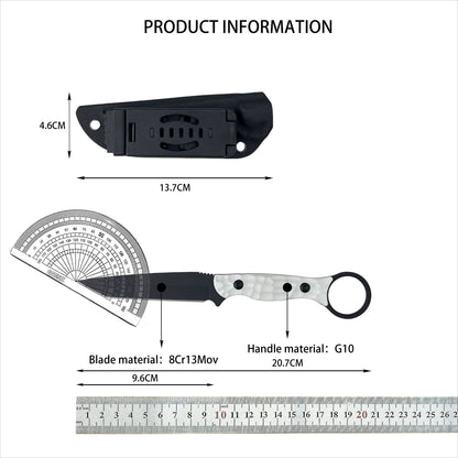 Tactical Fixed Outdoor Camping Knife with blade & Premium handle