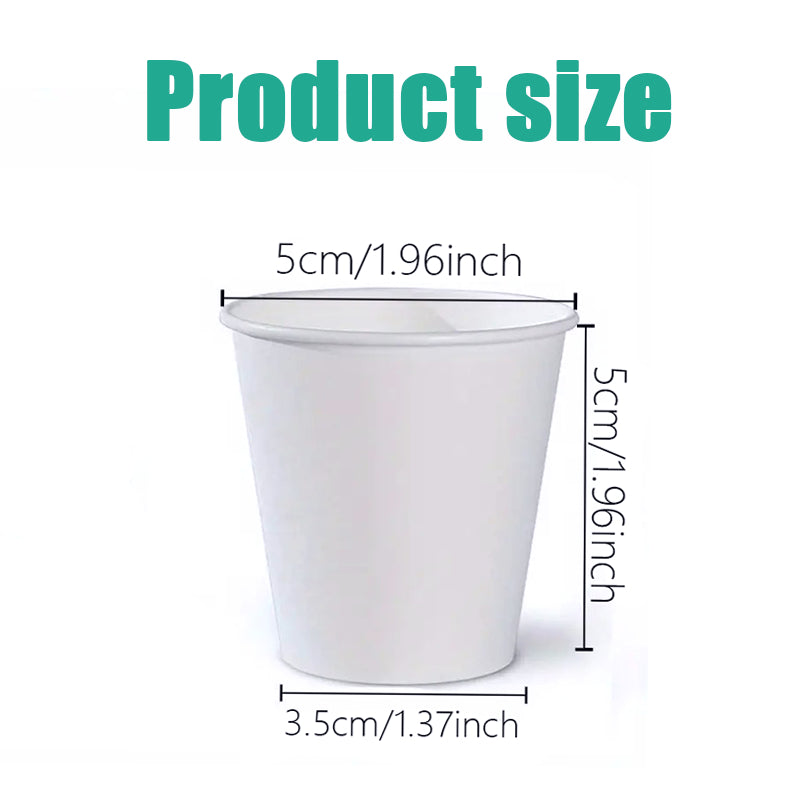 White Paper Cups Durable Disposable Paper Cups for Juice, Coffee & Drinks