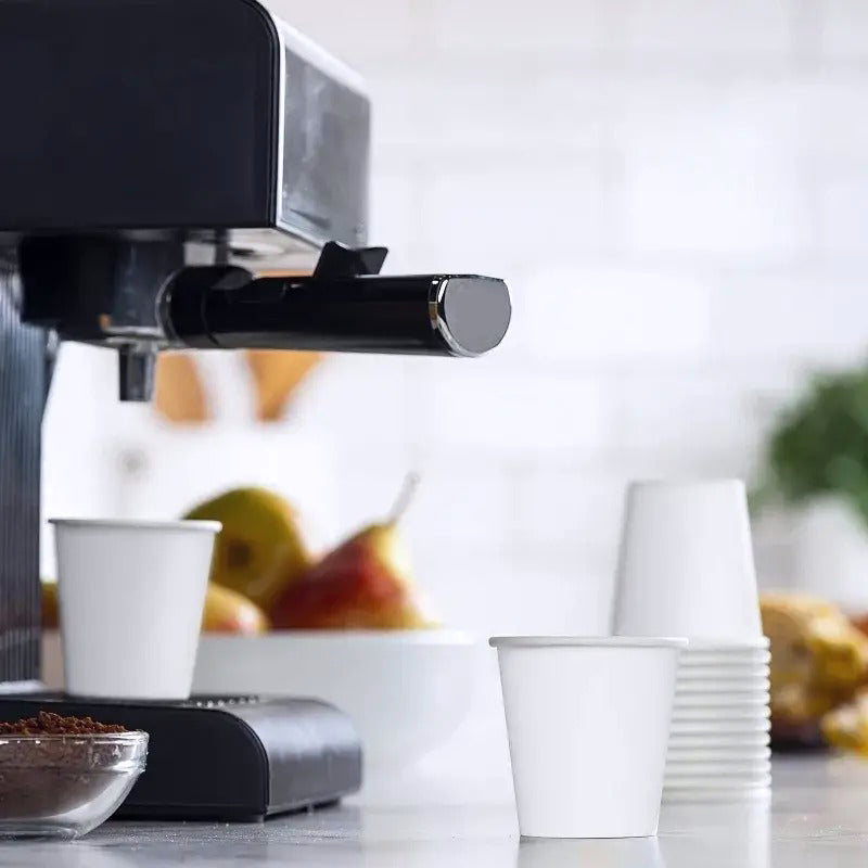 White Paper Cups Durable Disposable Paper Cups for Juice, Coffee & Drinks