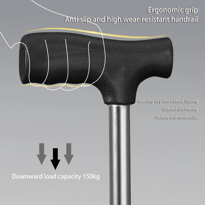Lightweight Folding Cane with Seat Portable Walking Support for Outdoor Comfort
