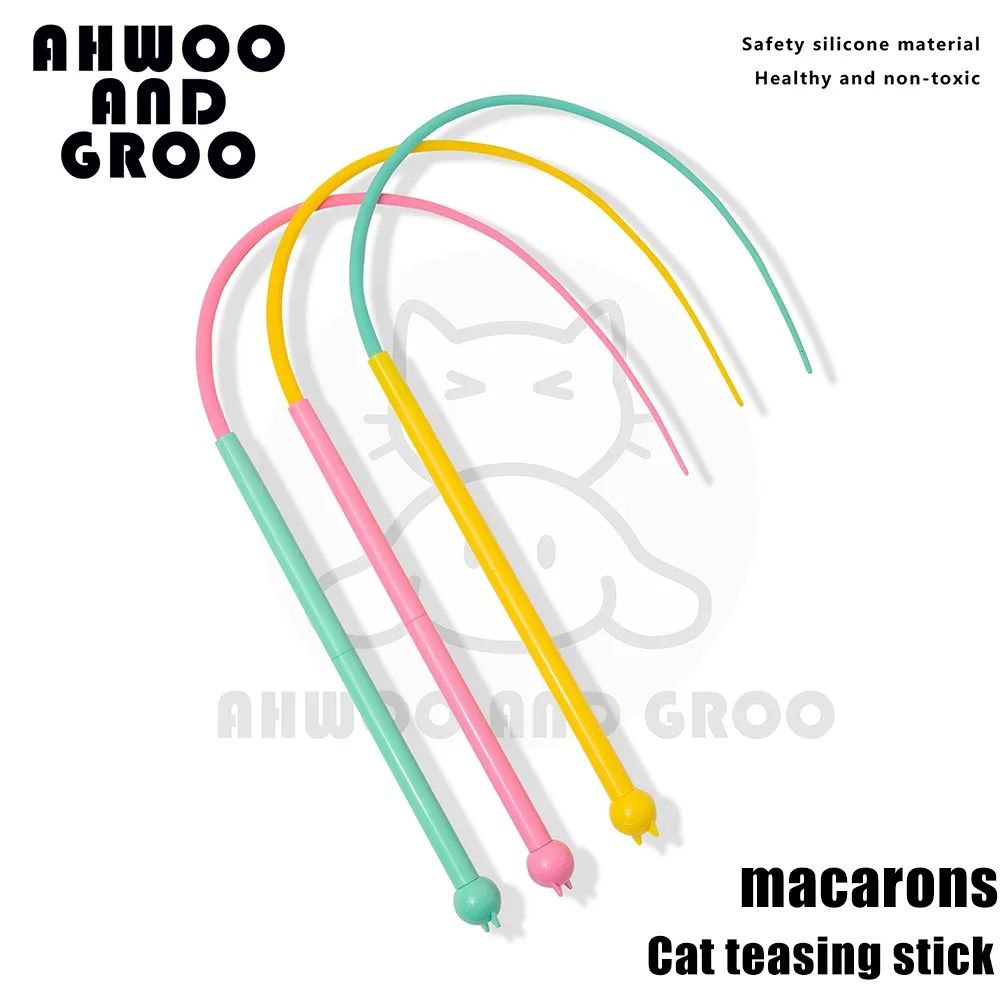 Interactive Mouse Tail Cat Teaser Wand Toy with Bell