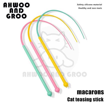 Interactive Mouse Tail Cat Teaser Wand Toy with Bell