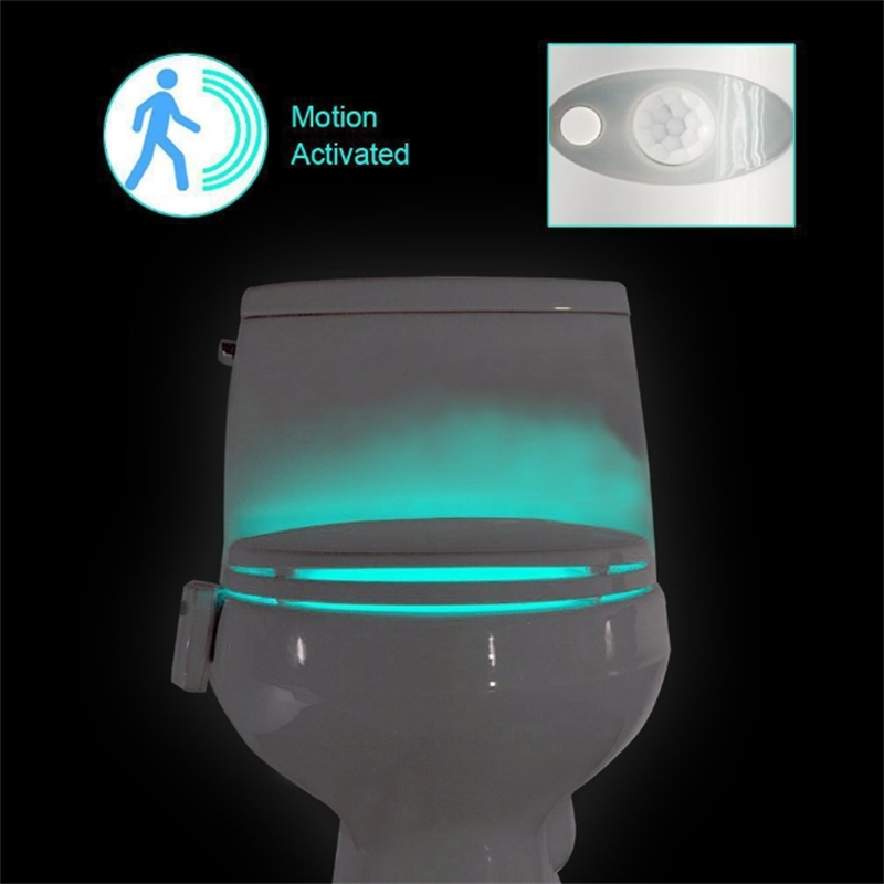Motion Sensor LED Toilet Night Light with Color Changing Glow