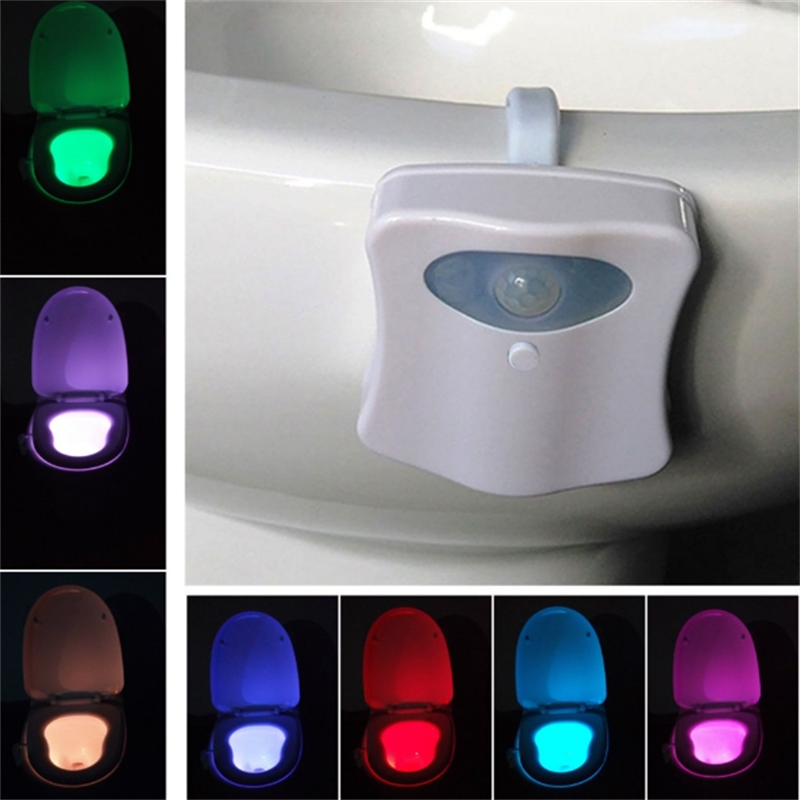 Motion Sensor LED Toilet Night Light with Color Changing Glow