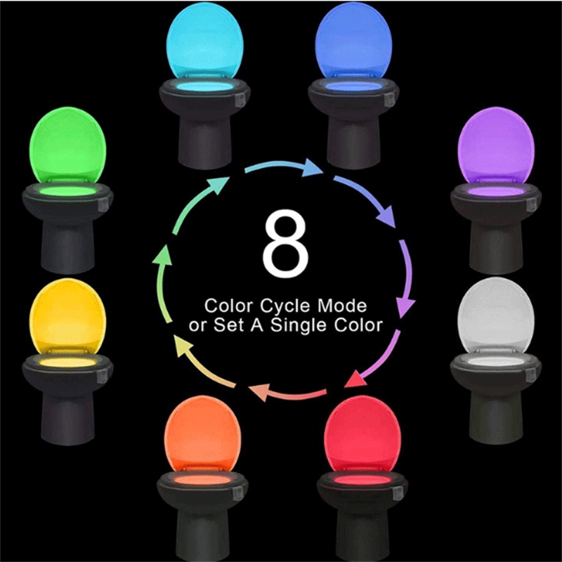Motion Sensor LED Toilet Night Light with Color Changing Glow