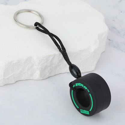 Creative PVC Tire Keychain Stylish Automotive Keychain Accessory