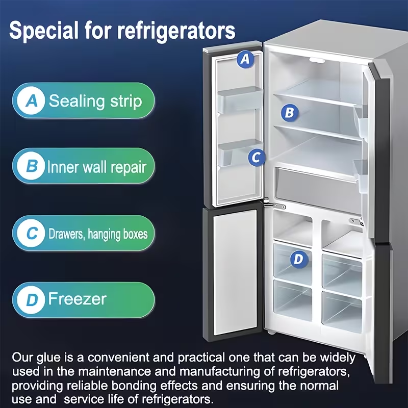 Premium Refrigerator Repair Glue Cold Resistant Waterproof Seal Adhesive for Fridge Drawer & Gasket