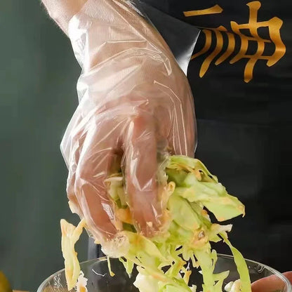 Clear Food Grade Disposable Kitchen Gloves for Food Prep and Restaurant Service