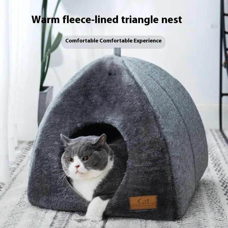 Closed Triangle Deep Sleep Cat Tent Cave
