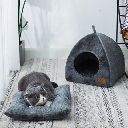 Closed Triangle Deep Sleep Cat Tent Cave
