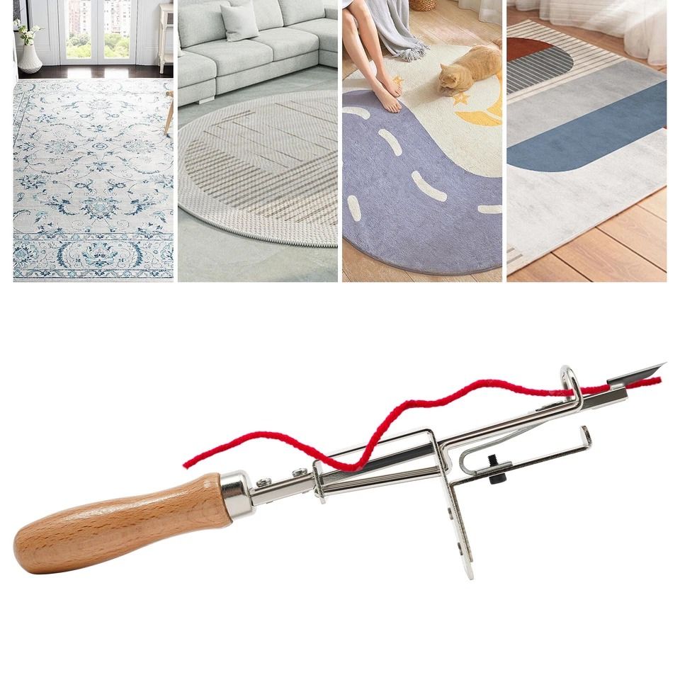 Professional Carpet Tufting Tool Kit with Adjustable Height Manual Rug Making Tool