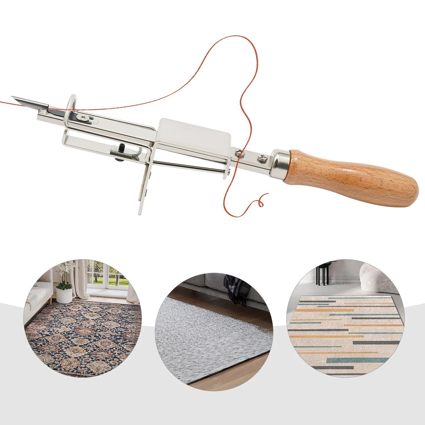Professional Carpet Tufting Tool Kit with Adjustable Height Manual Rug Making Tool