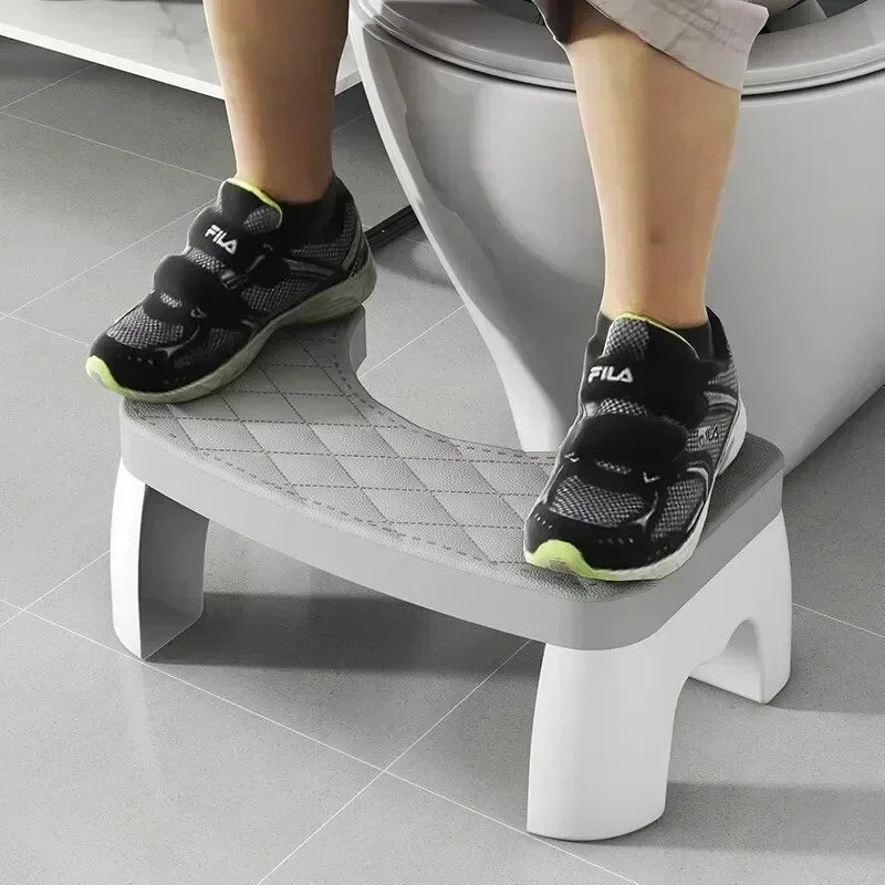 Ergonomic Waterproof Toilet Stool Non Slip Squatting Footstool for Adults, Pregnant Women, and Kids