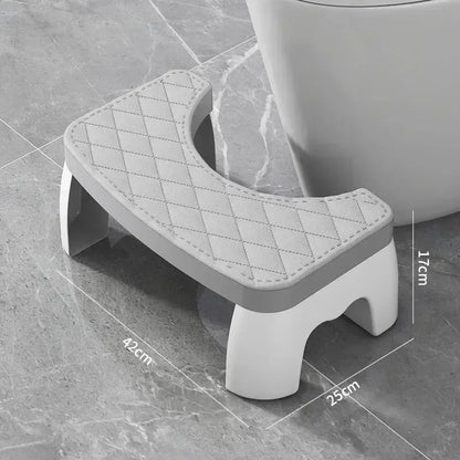 Ergonomic Waterproof Toilet Stool Non Slip Squatting Footstool for Adults, Pregnant Women, and Kids