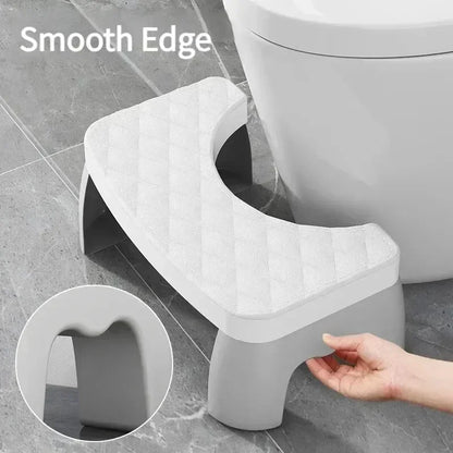 Ergonomic Waterproof Toilet Stool Non Slip Squatting Footstool for Adults, Pregnant Women, and Kids
