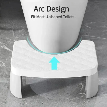 Ergonomic Waterproof Toilet Stool Non Slip Squatting Footstool for Adults, Pregnant Women, and Kids