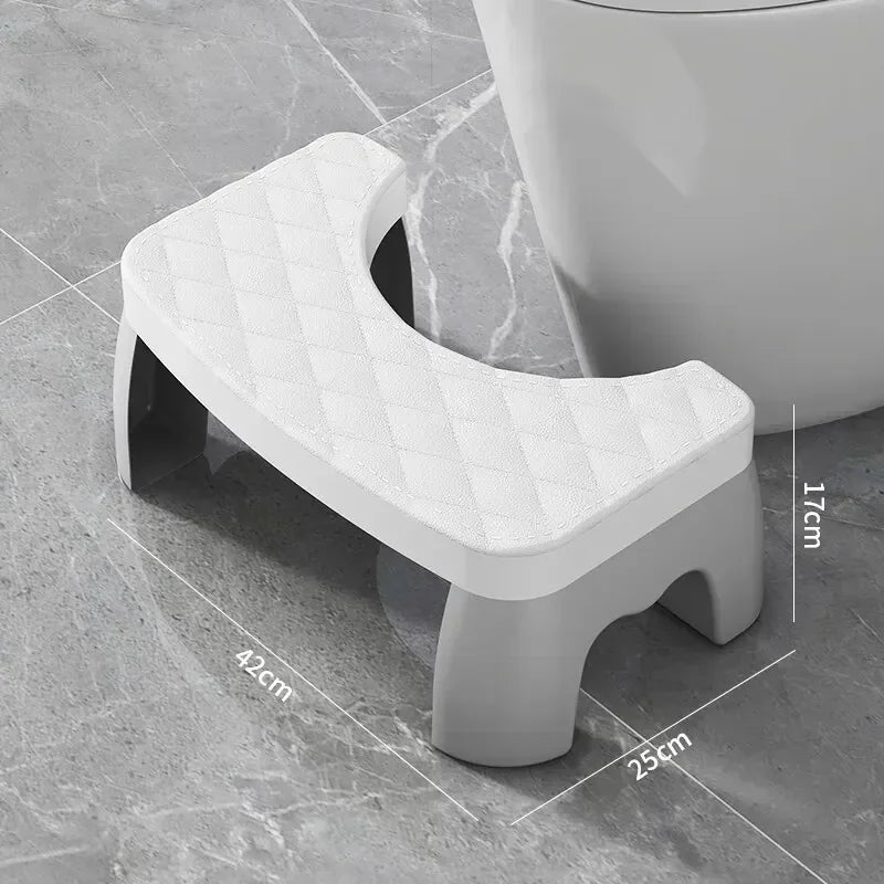 Ergonomic Waterproof Toilet Stool Non Slip Squatting Footstool for Adults, Pregnant Women, and Kids