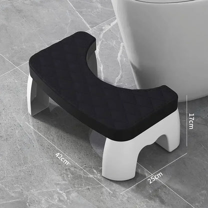 Ergonomic Waterproof Toilet Stool Non Slip Squatting Footstool for Adults, Pregnant Women, and Kids