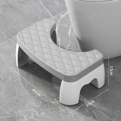 Ergonomic Waterproof Toilet Stool Non Slip Squatting Footstool for Adults, Pregnant Women, and Kids