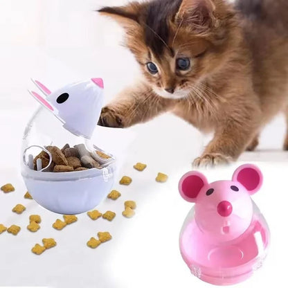 Interactive Mouse Treat Puzzle Toy for Cats Indoor Hunting & Food Dispensing Game