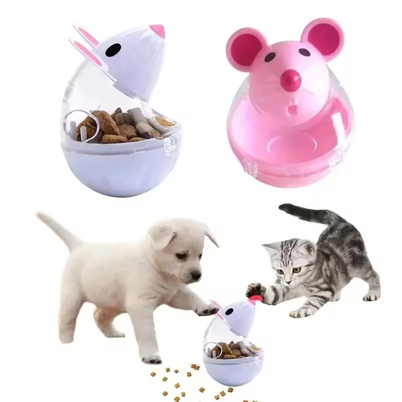 Interactive Mouse Treat Puzzle Toy for Cats Indoor Hunting & Food Dispensing Game