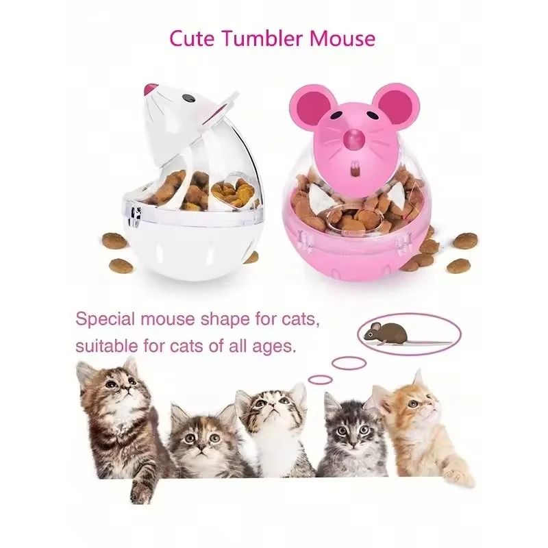 Interactive Mouse Treat Puzzle Toy for Cats Indoor Hunting & Food Dispensing Game