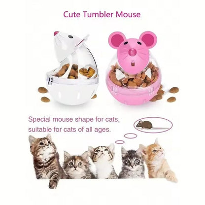 Interactive Mouse Treat Puzzle Toy for Cats Indoor Hunting & Food Dispensing Game